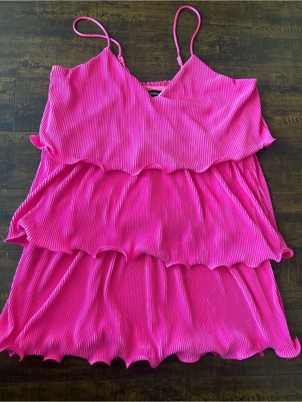 Streetwear Society Fuchsia Tiered Ruffle Camisole